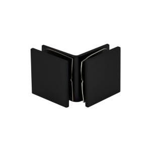 FHC Open Face Square - 90 Degree Glass Clamp for 3/8" and 1/2" Glass - Matte Black