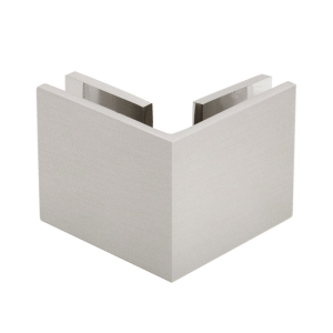 FHC Square 90 Degree Glass Clamp - Brushed Nickel