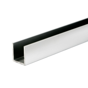 FHC 1" x 1" U-Channel - 234" Length - Brite Chrome Anodized