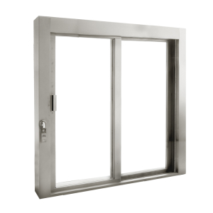 FHC Manual Deluxe Sliding Window OX or XO with 12" Stainless Steel Shelf
