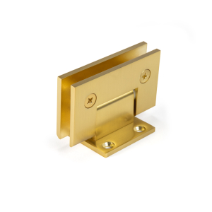 FHC Glendale Square Wall Mount Hinge 5 Degree Positive Close Short Back Plate - Satin Brass
