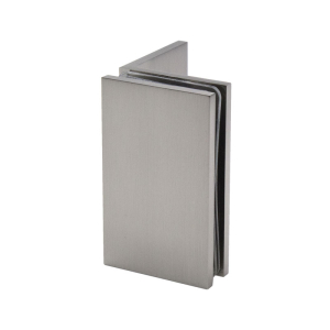 FHC Square Profile Glass Clamp Flange Mount - Brushed Nickel