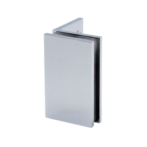 FHC Square Profile Glass Clamp Flange Mount - Polished Chrome