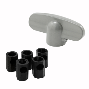 FHC Tee-Crank Handle Universal with Adapters - Aluminum
