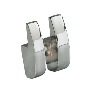 FHC Chrome Double Claw 1/4" Mirror Clip 1-1/4"L x 11/16"- 12pk