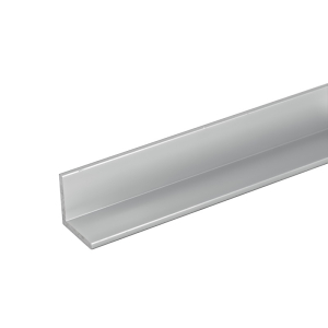 FHC 1" x 1" Aluminum .125 L-Bar 6" Length 2-Hole - Satin Anodized