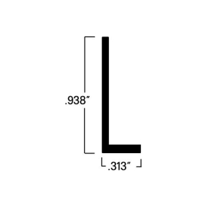 FHC Aluminum L-Bar Extrusion - .938 Back .313 Leg .0625 Wall Thickness - 138" Length - Brite Anodized