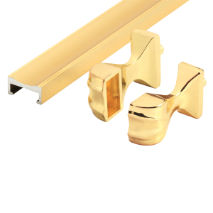FHC Shower Door Towel Bar and Bracket - Brass 