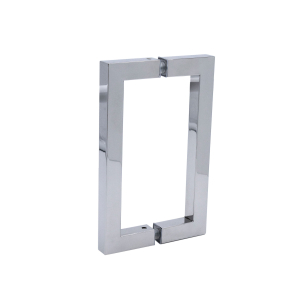 FHC 6" Center-to-Center Square Pull - Polished Chrome
