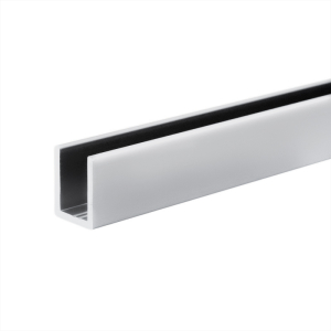 FHC Classic U-Channel 1/2" Glass 144" Long - Satin Anodized