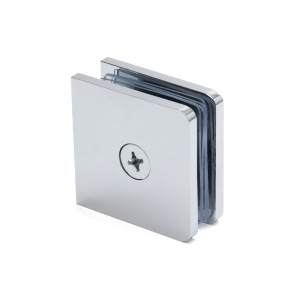 FHC Traditional Fixed Panel Clamp 1-3/4" x 1-3/4" - Polished Chrome