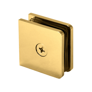 FHC Traditional Fixed Panel Clamp 1-3/4" x 1-3/4" - Satin Brass