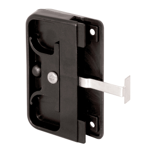 FHC Black Plastic Mortise Style Screen Door Latch And Pull (Single Pack)