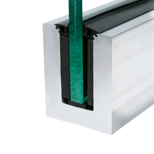 FHC Achieve Base Shoe for 1-1/16" Glass - Mill Aluminum