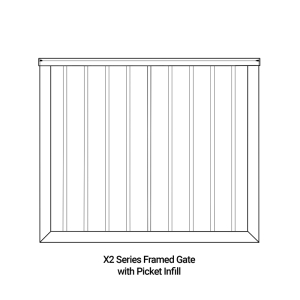 FHC X2 Tahoe Series Framed Gate with Picket Infill