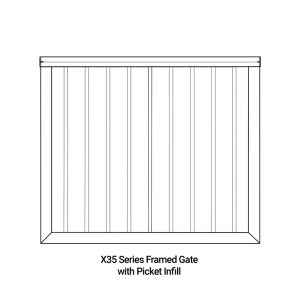 FHC X35 Everest Series Framed Gate with Picket Infill