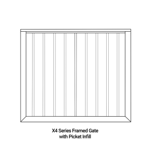 FHC X4 Fiji Series Framed Gate with Picket Infill