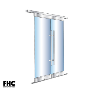 FHC BRS100 Bottom Rolling Door System -XX- Bi-Part Double Slider - 4" Tapered Top & Bottom Rail