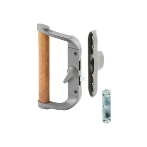 FHC Patio Door Surface With Hook Latch - Diecast Body - Wood Handle - Keeper