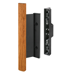 FHC Diecast Black - Sliding Door Handle Set With Hard Wood Handle