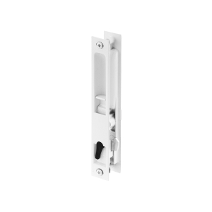 FHC 7-1/4" White - Diecast - Flush Mounted Sliding Patio Door Latch (Single Pack)