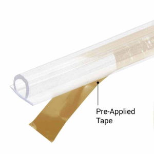 FHC Clear Vinyl Bulb Seal With or Without Pre-Applied Tape