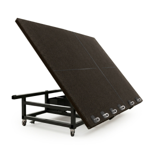 FHC 9' x 12' HD Hydraulic Assist Tilt-Top Carpeted Glass Cutting Table And Vertical Power Break