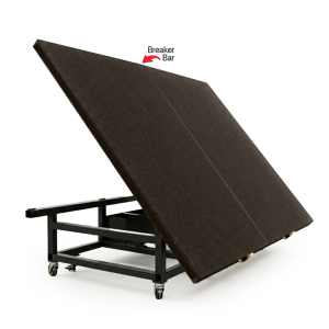 FHC 9' x 12' Counterbalance Tilt-Top Carpeted Glass Cutting Table With Breaker Bar