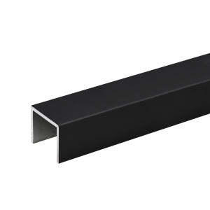 FHC 1-5/16" Aluminum Cap Rail Sample Kit 12" Long with CRV1RL Rubber Gasket - Matte Black