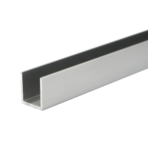 FHC 1" x 1" U-Channel - 240" Length - Brushed Stainless