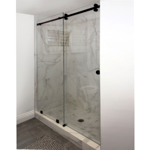 FHC Grande Series Denali 180 Deg Sliding Shower Door Kit for 1/2" Glass 