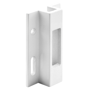 FHC White Extruded Aluminum Sliding Door Lock Keeper (Single Pack)