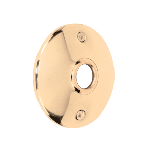 FHC Door Knob Rosettes - 3" Outside Diameter - Polished Solid Brass (Single Pack)