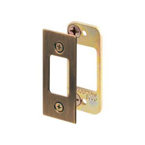 FHC Security Deadbolt Strike - 2-3/4" - Steel - Antique Brass