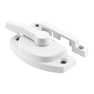 FHC Sash Lock - 2-1/16" Hole Centers - Fits Single And Double Hung Vinyl Windows - Diecast - White - (Single Pack)