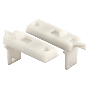 FHC Tilt Latch Pair - Spring Loaded Vinyl Tilt Latch Replacement Part - 1-11/16" Hole Center - White Plastic Construction (1 Pair)