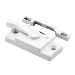 FHC Sash Lock - Single Unit - Diecast Construction - White Powder Coat W/ Enamel Finish - Designed For Single & Double Hung Windows (Single Pack)