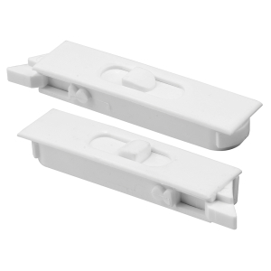 FHC Tilt Latch Pair - White Plastic Construction - Spring-Loaded - Snap-In (1 Pair)