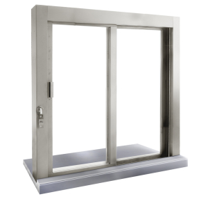 FHC Manual Deluxe Sliding Window OX or XO with 12" Stainless Steel Shelf
