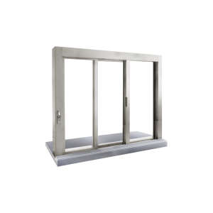 FHC Manual Deluxe Sliding Window OXO with 12" Stainless Steel Shelf