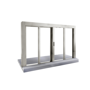 FHC Manual Deluxe Sliding Window OXXO with 12" Stainless Steel Shelf