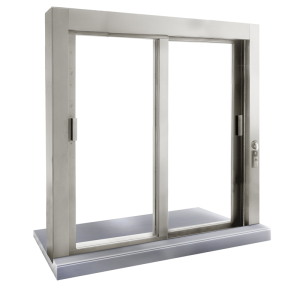 FHC Manual Deluxe Sliding Window XX with 12" Stainless Steel Shelf