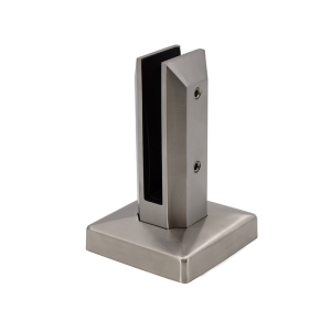 FHC Frameless Fence Clamps Square Surface Mount for 3/8" - 9/16" Glass