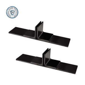 FHC Free Standing Partition Bracket Set (2-Per Pack) Matte Black