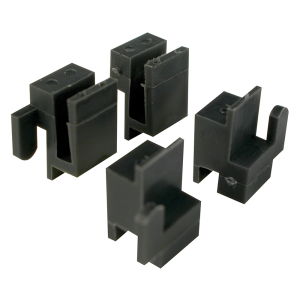 FHC 3/8" x 9/16" Black Plastic Window Corner Guide - Likit (4 Pack)