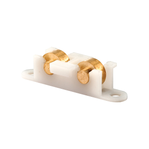 FHC Sliding Window Tandem Roller Assembly - 3/8" Flat - Brass Rollers (2 Pack)