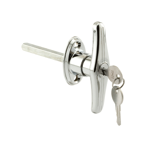 FHC Door T-Handle Lock - Keyed - Diecast Zinc - Chrome Plated