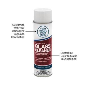 FHC Private Label Glass Cleaner - 60 Case Minimum Order - Case of 12 - 19 Oz. Cans