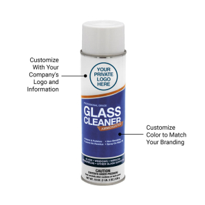 FHC Private Label Glass Cleaner (Ammoniated Formula) - 60 Case Minimum - 19 Oz. Cans