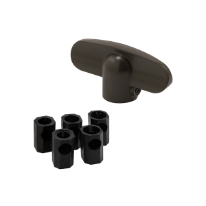 FHC Universal - Dark Brown Tee-Crank Casement Window Handle (2 Pack)